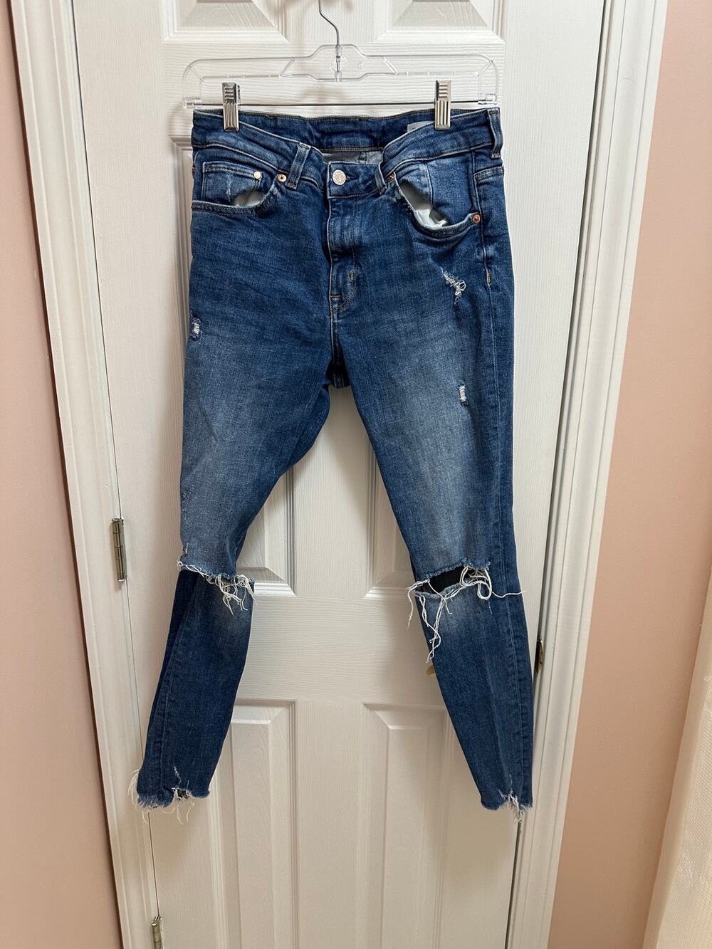 & Denim Skinny High Waist Ankle Length Jeans Size 30